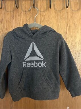 Reebok Youth Charcoal Gray Logo Hoodie